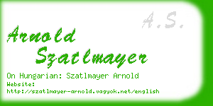 arnold szatlmayer business card